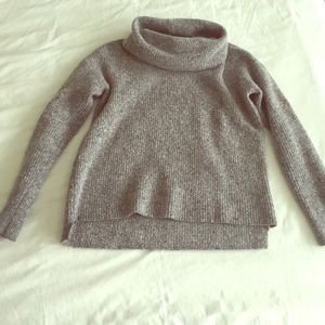 Side-button turtleneck sweater